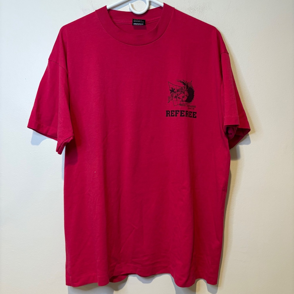 Vtg Buckeye 1996 Cincinnati OH Soccer Tournament Referee Single Stitch Tshirt XL